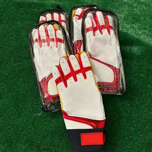 Guantes de Bateo de Béisbol 2025 Multicolores de Cuero de Alta Calidad con Cierre de Velcro, Duraderos y Ligeros para Adultos - Product Image 1