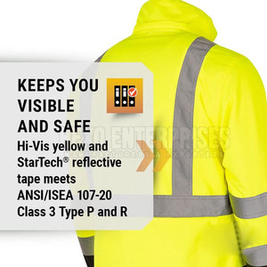 Chaqueta DE SEGURIDAD impermeable reflectante para hombre, ropa de trabajo con logotipo personalizado, material de poliéster/nailon - Product Image 4
