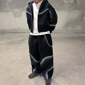 Conjunto de Sudadera con Capucha y Pantalones Deportivos Cortos de Felpa Gruesa de Alta Calidad para Hombre, Personalizados, con Estampado, Bordado y Diseño Sólido - Product Image 2