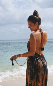 Vestido maxi de tinte de corbata de etiqueta privada OEM con patrón sólido Vestido de diseño elegante a la venta por exportadores indios Hecho a mano Premium - Product Image 5