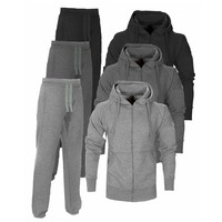 Ensemble de jogging HeavyTech coupe-vent en polaire grande taille, texture coton doux, collection Hiver 2023