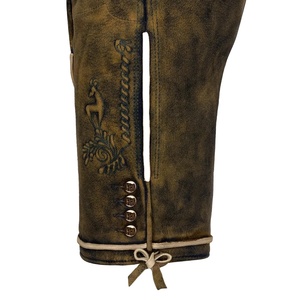 Shorts allemands en daim bavarois fabriqués au Pakistan pour hommes, pantalon court décontracté, grande taille, style devant plat - Product Image 4