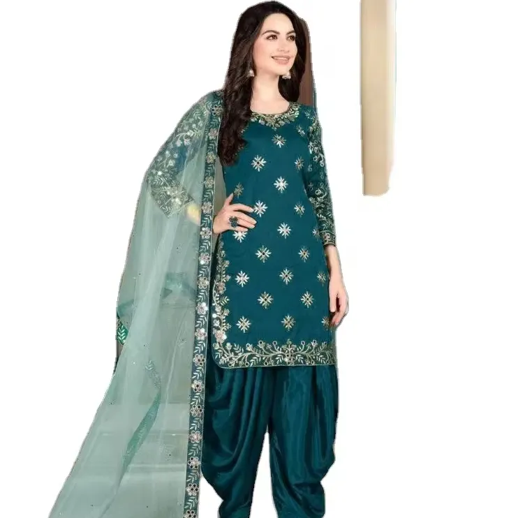 Stijlvolle Jurk Nieuwe Mode Punjabi Pak Salwar Kamiz Voor Vrouw Product Groothandel Luxe Op Maat Gemaakt