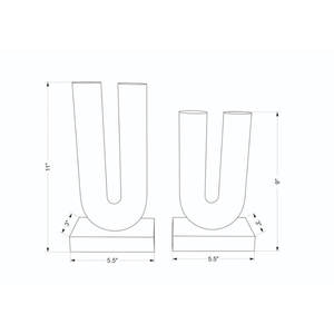 2025 decoración moderna para el hogar y la Oficina esculturas de Metal liso en forma de U Base negra hecha a mano Paquete de bodas altamente duradero 2 para Pascua - Product Image 2