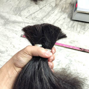 Échantillon gratuit de cheveux vierges en vrac super naturels Remy à double tirage cheveux doux et brillants - Product Image 6