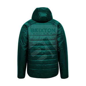 Vente en gros Veste matelassée décontractée en nylon pour hommes Streetwear d'hiver Veste matelassée avec col montant et fermeture éclair Design de mode personnalisé - Product Image 3