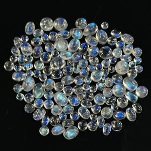 Mehrajudin <b>Gems</b> Natural Rainbow Moonstone Cabochon June Birthstone Blue <b>Fire</b> White Color Free Size <b>Stone</b> 1-5 Carat - Product Image 2