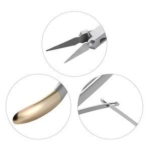 Fórceps para Extracción de Restos de Raíz Dental - Alicates para Remover Fragmentos de Punta de Raíz, Herramienta Atraumática Recta y Curva de Mínima Invasión - Product Image 5