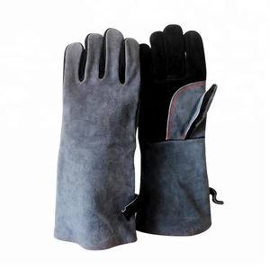 Venta al por mayor 2024 mejor diseño guantes de soldadura de cuero de alta calidad logotipo personalizado impresión Uso Seguro en diferentes colores precio barato - Product Image 2