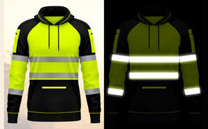 Sweat à capuche haute visibilité sur mesure pour la construction, vêtements de travail réfléchissants à haute visibilité à vendre, sweats à capuche haute visibilité à bas prix - Product Image 3