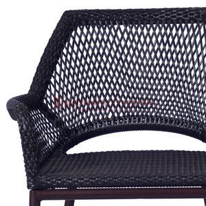 Silla de jardín al aire libre marrón duradera moderna ratán sintético con marco de metal para el hogar sala de estar Patio o Hotel - Product Image 5