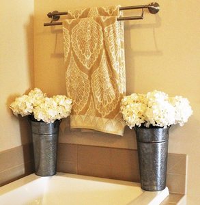 Galvanized Metal <b>Vase</b> Rustic Farmhouse <b>Tall</b> Galvanized Metal Flower <b>Vase</b> for Wedding, Table, Home Decor - Product Image 4