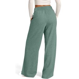Pantalon large en toile pour femme, taille haute, décontracté, hiver 2025, réglable, imperméable, écologique - Product Image 4