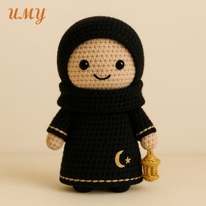 Muñecas de Ganchillo Islámicas para Regalos de Eid, Muñecas <span class=keywords><strong>Amigurumi</strong></span> para Baby Shower, Muñeca Musulmana con Hiyab Personalizado, Juguetes Islámicos para Niños Musulmanes - Product Image 5