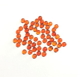 Cabochon de cornaline orange naturelle de qualité AAA certifié IGI pierres précieuses en vrac de haute qualité 3mm-4mm tailles calibrées prix de gros - Product Image 1