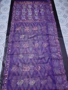 Nueva llegada Deshi Dhakai Jamdani Sharee calidad de exportación para mujeres JAMDANI tela azul rojo verde dorado cielo azul de Bangladesh - Product Image 6