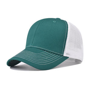 Haute qualité 5 panneaux deux tons casquettes de Baseball Logo personnalisé cadre structuré 100% coton toile camionneur chapeaux pour le sport tricoté - Product Image 5