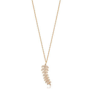 Dainty Leaf Design <b>Silver</b> Charm Necklace Wholesale Jewelry Wholesale 925 <b>Sterling</b> <b>Silver</b> <b>Women</b> Trendy Jewelry - Product Image 5