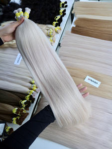 Extensions de cheveux en vrac les plus vendues 100% cheveux vietnamiens 100 grammes couleurs claires Super Double dessiné 30 pouces naturel droit - Product Image 2