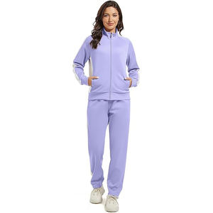 Ensemble de survêtement confortable pour femmes, veste à capuche et pantalon, vêtements décontractés, tissu en polaire doux pour se détendre en hiver - Product Image 2