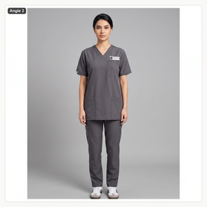 Medical Stretch V-Neck <b>Scrub</b> <b>Set</b> for Women Custom Logo OEM Nurse Uniform Hospital Clinic Dental Jogger Suits XS-6XL - Product Image 1