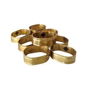 Top-Rated Handcrafted Brass Napkin Rings with Sleek Design for Enhancing Wedding and Casual Formal Dining Table Arrangements - Product Image 1