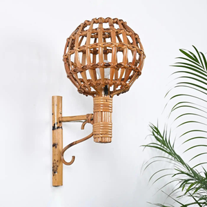 Nueva Producción de portalámparas de Arte de ratán natural, pantalla clásica para decoración de pared de la habitación del hogar - Product Image 5