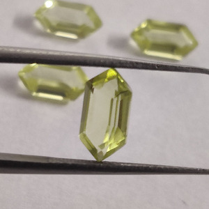 Quartz de citron naturel 10x5mm hexagonal coupe allongée 1.36 cds, ventes Iroc pierres précieuses de topaze de citron authentique facette pour bijoux - Product Image 5