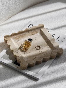 Plateau en marbre brun design avec finition élégante parfait pour le service de cuisine de table et la décoration intérieure de luxe de l'Inde - Product Image 3