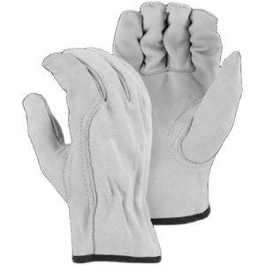 Comfortable Safety Construction <b>Gloves</b> Soft Hand Arm Protection Goat Grain & Cowhide Split Leather Anti-Cut <b>Drivers</b> Heat - Product Image 2