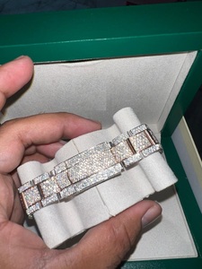 Lujo Hip Hop Hombres Ice Out Watch Iced Bling Jewelry Diamante resistente al agua Diamantes simulados completos - Product Image 5