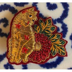 Broderie dessin animé indien soie badges broche broches décoratives simple broche matériel coudre et épingler Options disponibles - Product Image 1