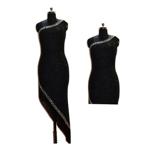 Rajgadhia exporte une épaule robe perlée sans manches couleur noire robe Maxi longueur pour les femmes - Product Image 4