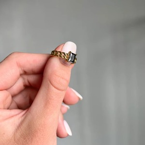 Handmade <b>Men's</b> Sterling <b>Silver</b> Gold Plated Black Onyx Vintage Christian Engagement Party <b>Ring</b> Fine Jewelry - Product Image 4