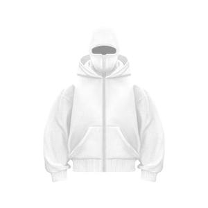 DCY Men's Polyester/Cotton Double Layer Winter <b>Balaclava</b> Custom Printed Heavyweight <b>Fleece</b> Hoodie with Oversized Fit - Product Image 4