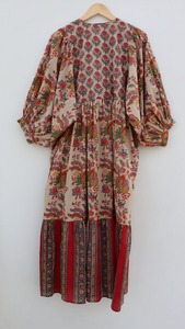 Hoa dài khối <span class=keywords><strong>in</strong></span> váy, maxi Gown Dress, Đảng mặc đóng cổ bông Phụ nữ ăn mặc từ Ấn Độ nhà sản xuất và xuất khẩu - Product Image 2