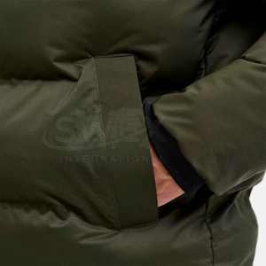 แจ็กเก็ตฤดูหนาวแบบฟองผ้าโพลีเอสเตอร์ผิวด้านสไตล์ลำลองสำหรับผู้ชายสีพื้นขายดีเสื้อแจ็กเก็ตกันหนาวมีซิป - Product Image 3