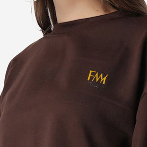 Fasmic เสื้อสเวตเตอร์แขนยาวของผู้หญิงที่มีโลโก้ด้านหน้าผ้าแบบปรับแต่งได้เป็นมิตรต่อสิ่งแวดล้อมและแห้งเร็ว100% ผ้าฝ้าย - Product Image 6