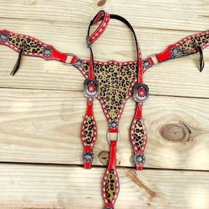 Ensemble Western Headstall & Breast Collar Set Premium Seasonal Horse Tack Designs ensemble de punaises de luxe pour cheval ensemble complet de chevaux de trait - Product Image 6