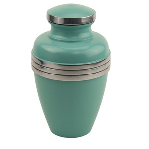 Urnas de cremación para adultos de latón de alta calidad con banda de peltre, urnas funerarias de Metal con acabado negro y dorado para cenizas humanas - Product Image 2