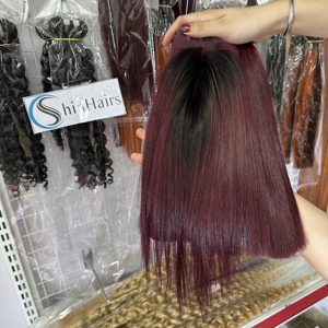 Ombre Color Bone Straight Weft Hair 100% Cabello humano vietnamita para mujeres negras Estilos Negociar precio al por mayor - Product Image 1