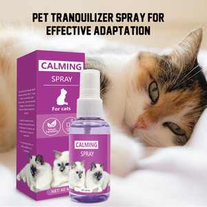 Grosir OEM 60ml semprotan menenangkan kucing 2025 kualitas tinggi Formula feromon Formula penghilang stres adaptasi efektif kucing - Product Image 5