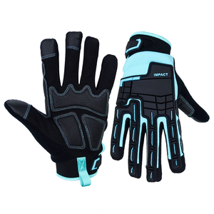 Contraste de couleur nouveau style meilleure qualité TPE et cuir respirant Anti-impact sécurité vêtements de travail gants d'impact pour adultes - Product Image 1