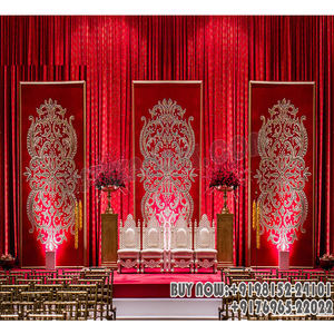 ภาพตัดปะแบบปักลายฮินดูอันมีเอกลักษณ์สำหรับงานแต่งที่หรูหรา - Product Image 1