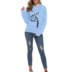 Nouvel arrivage de sweats à capuche pour femmes de couleur assortie haut décontracté ample pour femmes automne hiver sweat à capuche essentiel extra lourd - Product Image 6