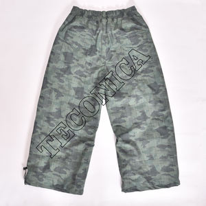 Pantalones de nieve de camuflaje verde con forro polar cálido e impermeable con diseño de pierna ancha con tobillos ajustables para deportes de invierno - Product Image 1