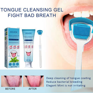 <b>Oral</b> <b>Care</b> Plastic Tongue Cleanser Gel with Brush Can Effectively Remove Bad Breath and Freshen the Air Portable - Product Image 3