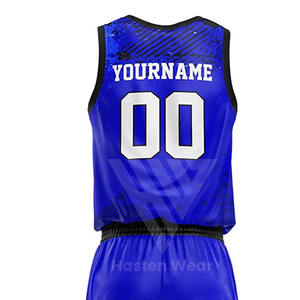 ชุดบาสเก็ตบอลสำหรับผู้ชายและ100% ชุดกีฬาพิมพ์ลายโพลีเอสเตอร์ออกแบบโลโก้ได้ตามต้องการ - Product Image 5