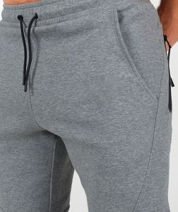 Survêtement décontracté à fermeture éclair pour hommes pantalon de survêtement coupe ajustée veste à fermeture éclair tissu polaire GYM en coton uni taille XL strass d'hiver - Product Image 6