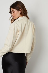 Chaquetas Vaqueras Cortas de Moda para Mujer, Diseño de Última Tendencia, Cierre de Cremallera, Cuello con Capucha, Resistentes al Viento, Ecológicas, Transpirables, para Otoño - Product Image 3